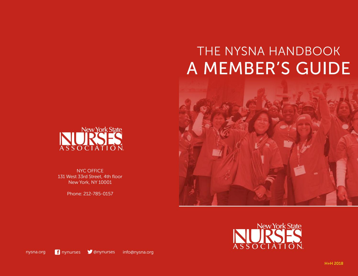 The NYSNA Handbook: A Member's Guide [Public] by New York State Nurses  Association - Issuu
