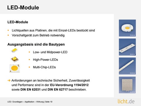 Präsentation: LED : Grundlagen – Applikation – Wirkung 第 19 页
