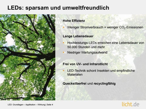 Präsentation: LED : Grundlagen – Applikation – Wirkung 第 4 页