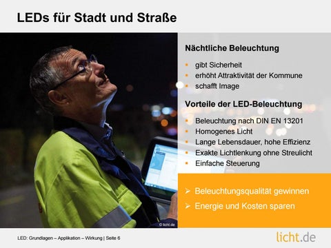 Präsentation: LED : Grundlagen – Applikation – Wirkung 第 6 页