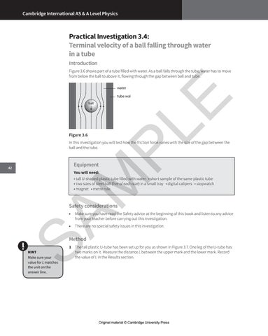 Cambridge International AS & A Level Physics Practical workbook Sample ...