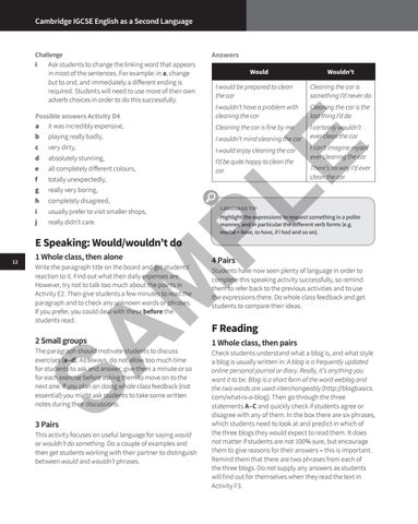 Cambridge IGCSE English as a Second Language Teacher's Resources by ...