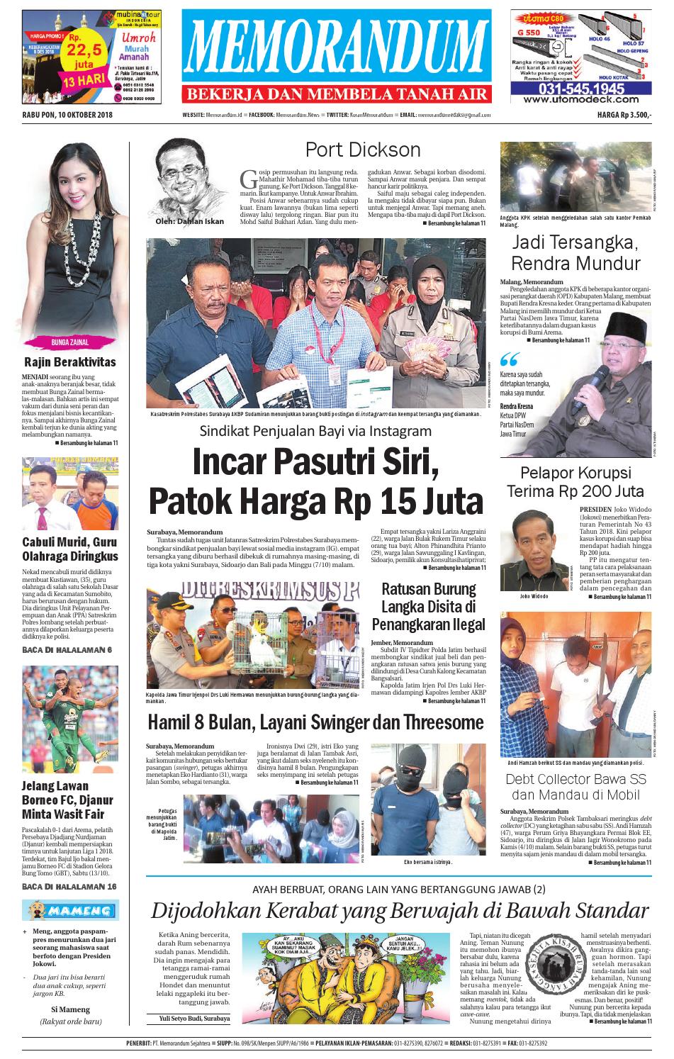 Memorandum Edisi 10 Oktober 2018 By Memorandum Issuu<script async src=