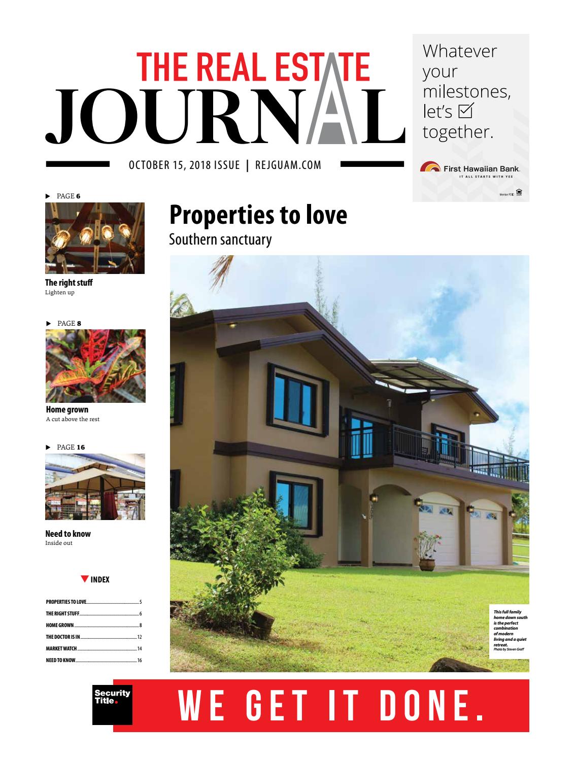 Real Estate Journal October 15, 2018 by Real Estate Journal Issuu