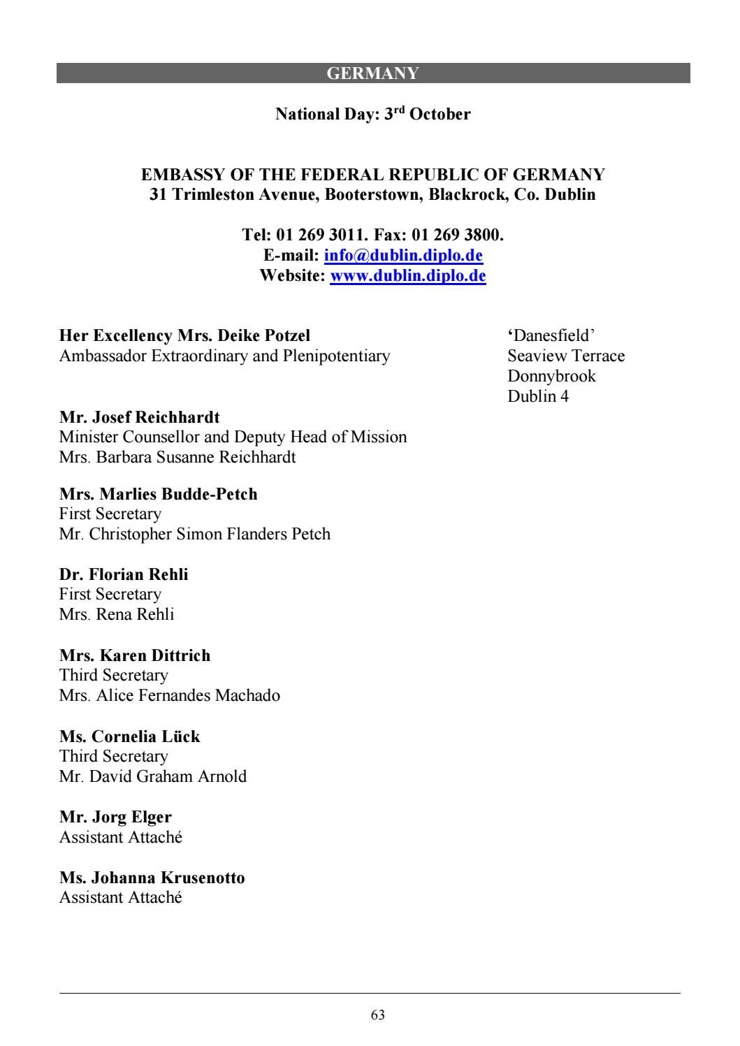 Diplomatic List by Department of Foreign Affairs Issuu