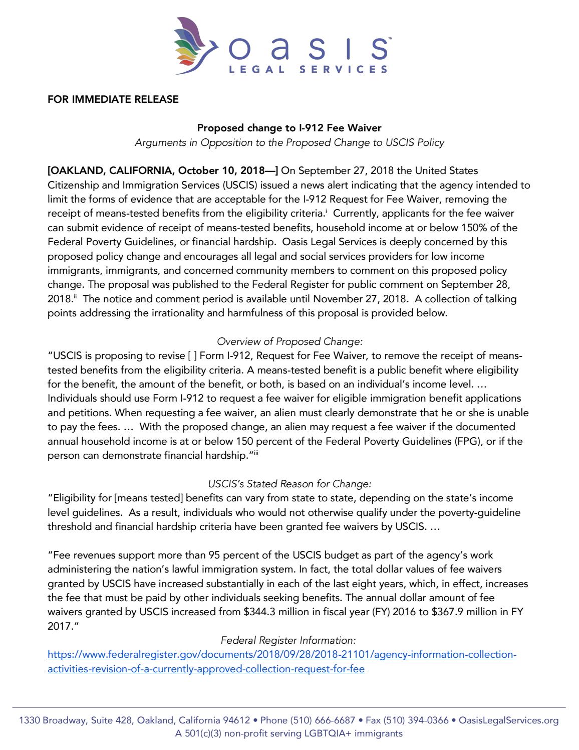 I-912 Press Release by oasislegalservices - Issuu