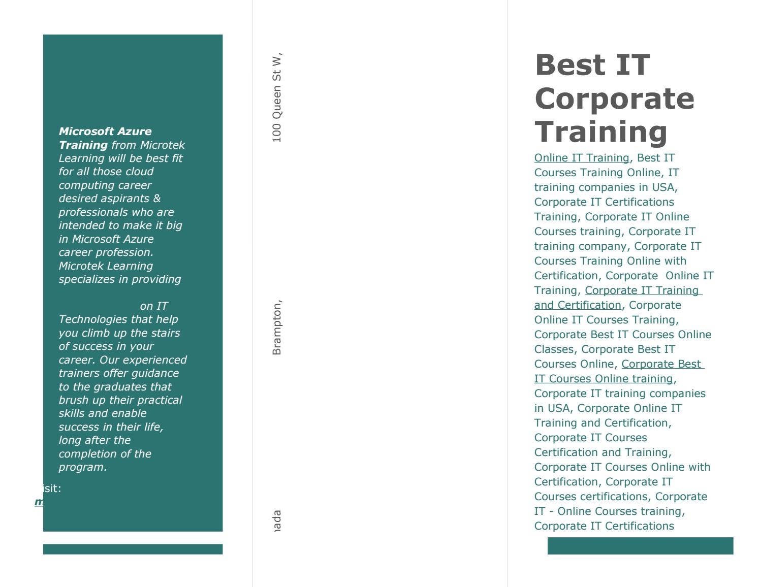 Best IT Courses Training Online by Microtek Learning - Issuu