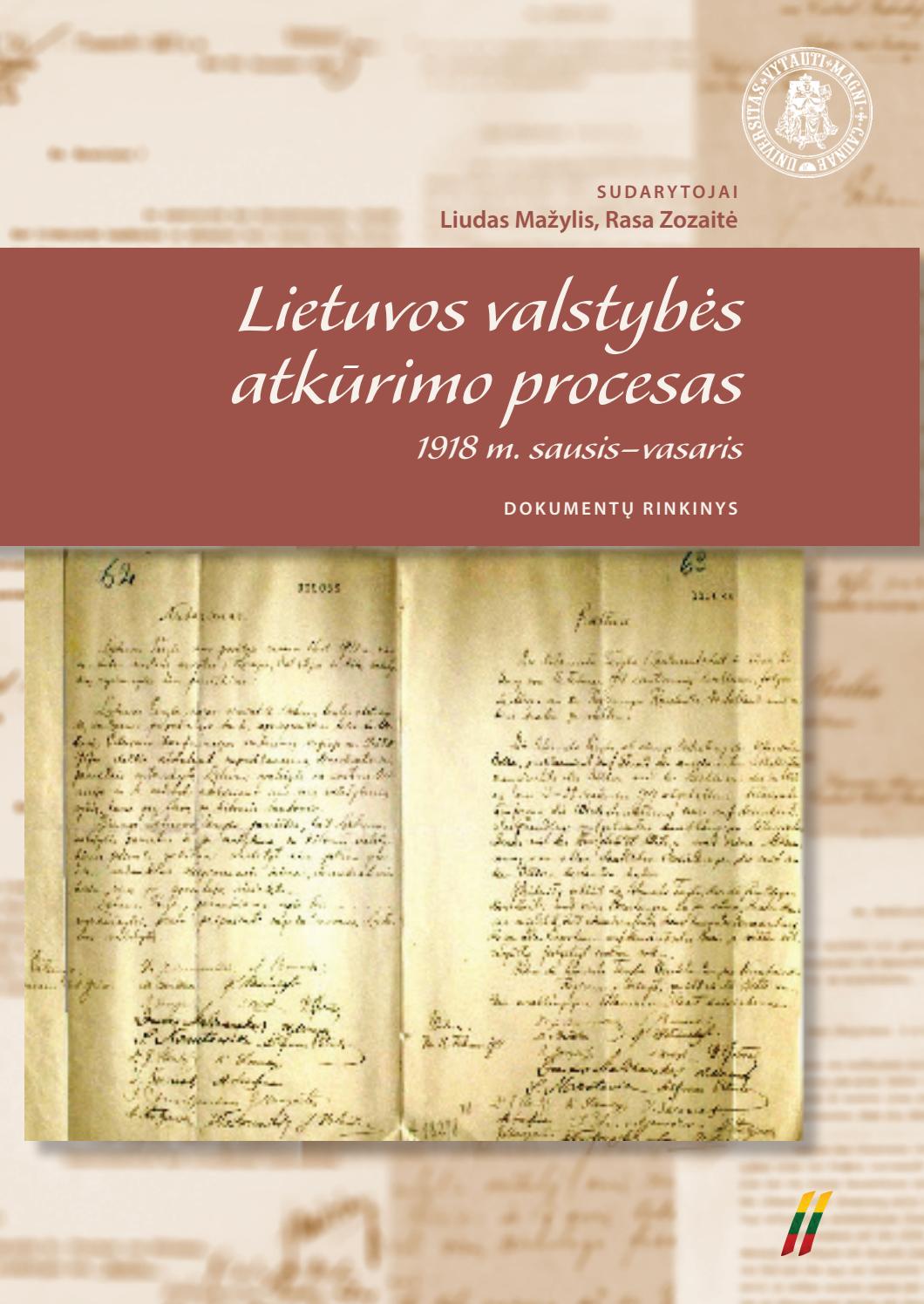 Lietuvos Valstyb S Atk Rimo Procesas II Tomas By Vytautas