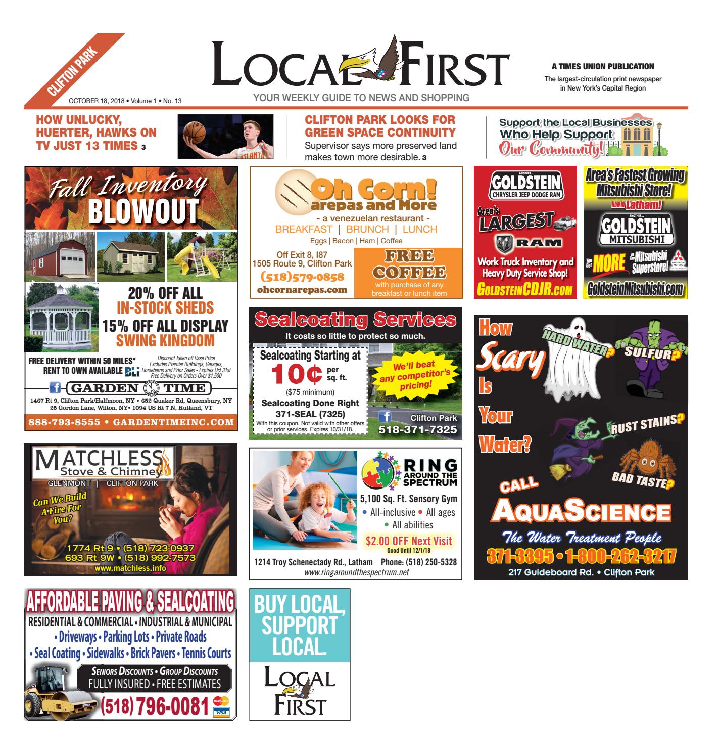 Local First Clifton Park 101818 by Capital Region Weekly Newspapers - Issuu