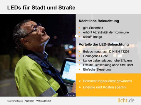 licht.de 灯饰目录 · Präsentation von : LED : Grundlagen – Applikation – Wirkung 第 6 页