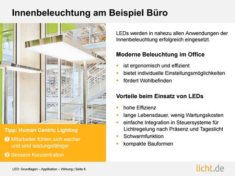 licht.de 灯饰目录 · Präsentation von : LED : Grundlagen – Applikation – Wirkung 第 8 页