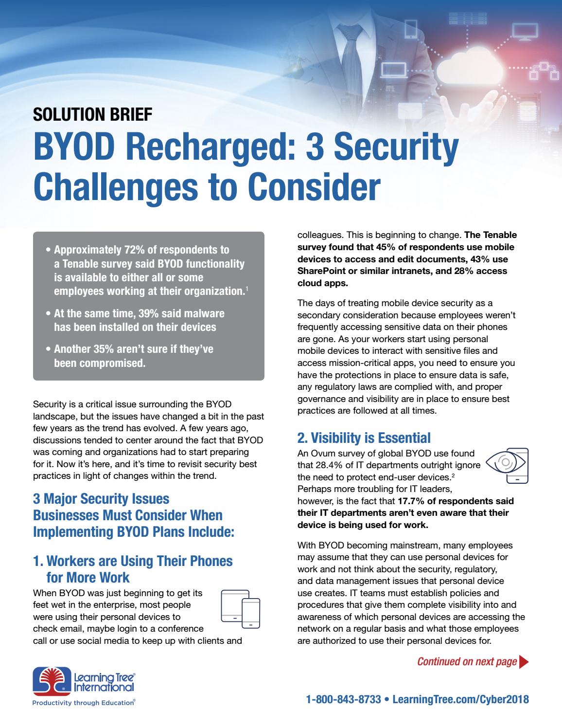BYOD Recharged 3 Security Challenges to Consider by LearningTree