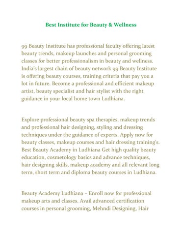 Best Insute For Beauty Wellness By 99beauty Issuu Beauty Wellness By 99beauty Insute