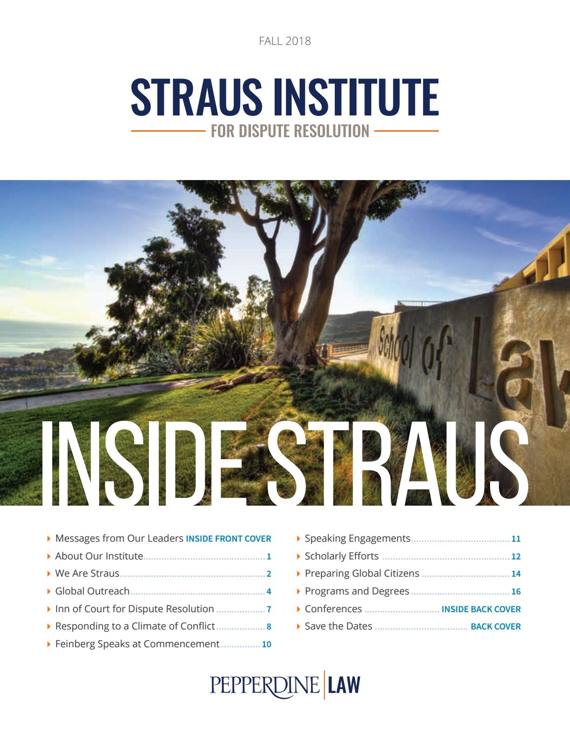 Pepperdine Law Inside Straus Institute for Dispute Resolution by