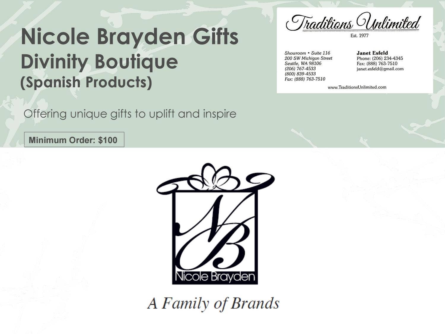 Branches (Spanish) Nicole Brayden/Divinity Boutique by Traditions