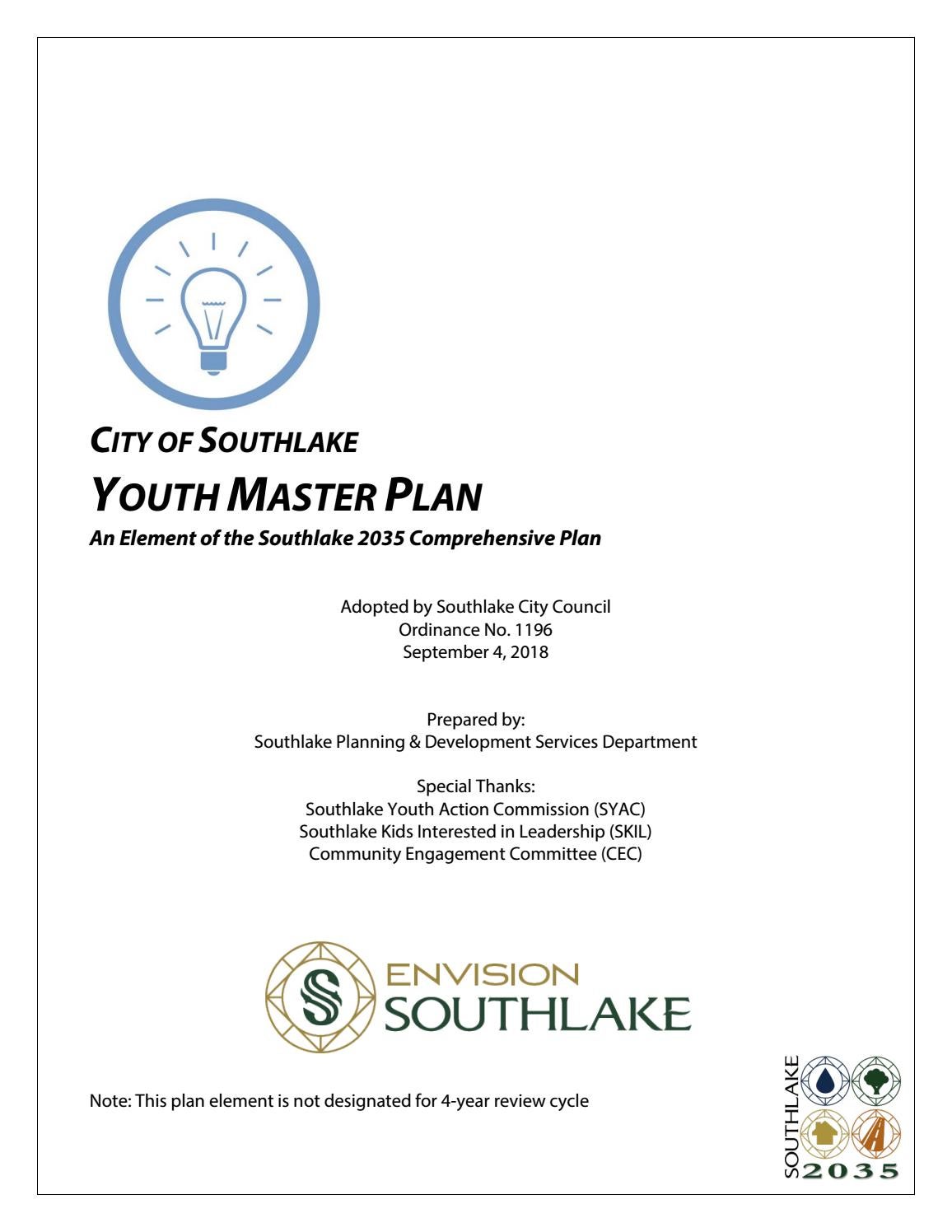 City of Southlake Youth Master Plan by City of Southlake, Texas Issuu