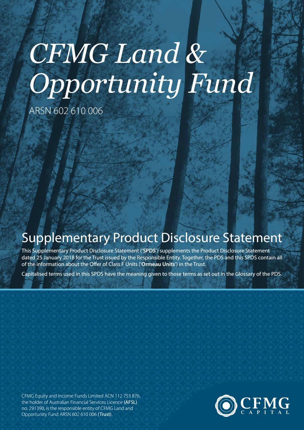 Elevate Land & Opportunity Fund SPDS by CFMG_Capital Issuu