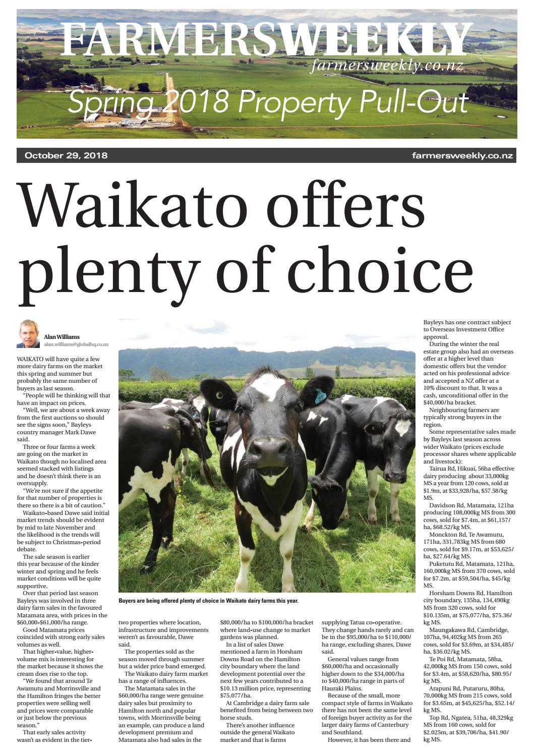Farmers Weekly NZ Property October 29 2018 by AgriHQ Issuu