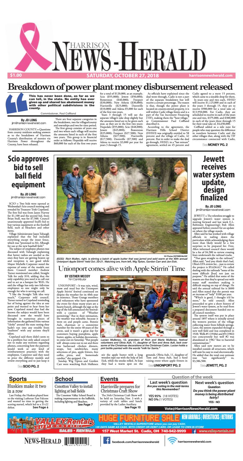 Harrison News Herald 102718 by Harrison NewsHerald Archive Issuu