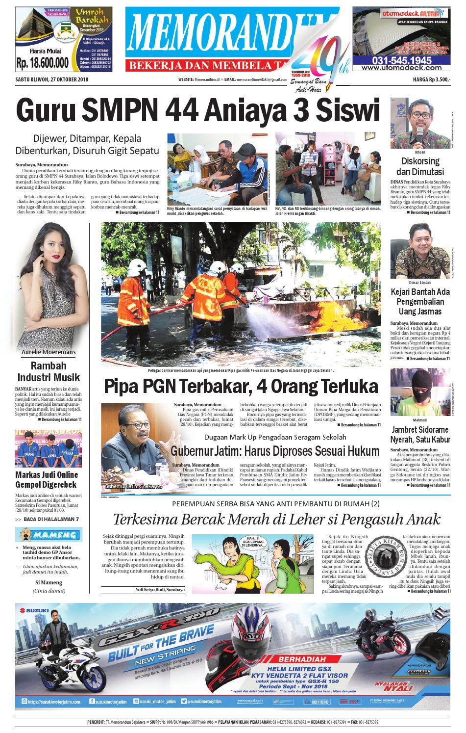 Memorandum Edisi 27 Oktober 2018 By Memorandum Issuu