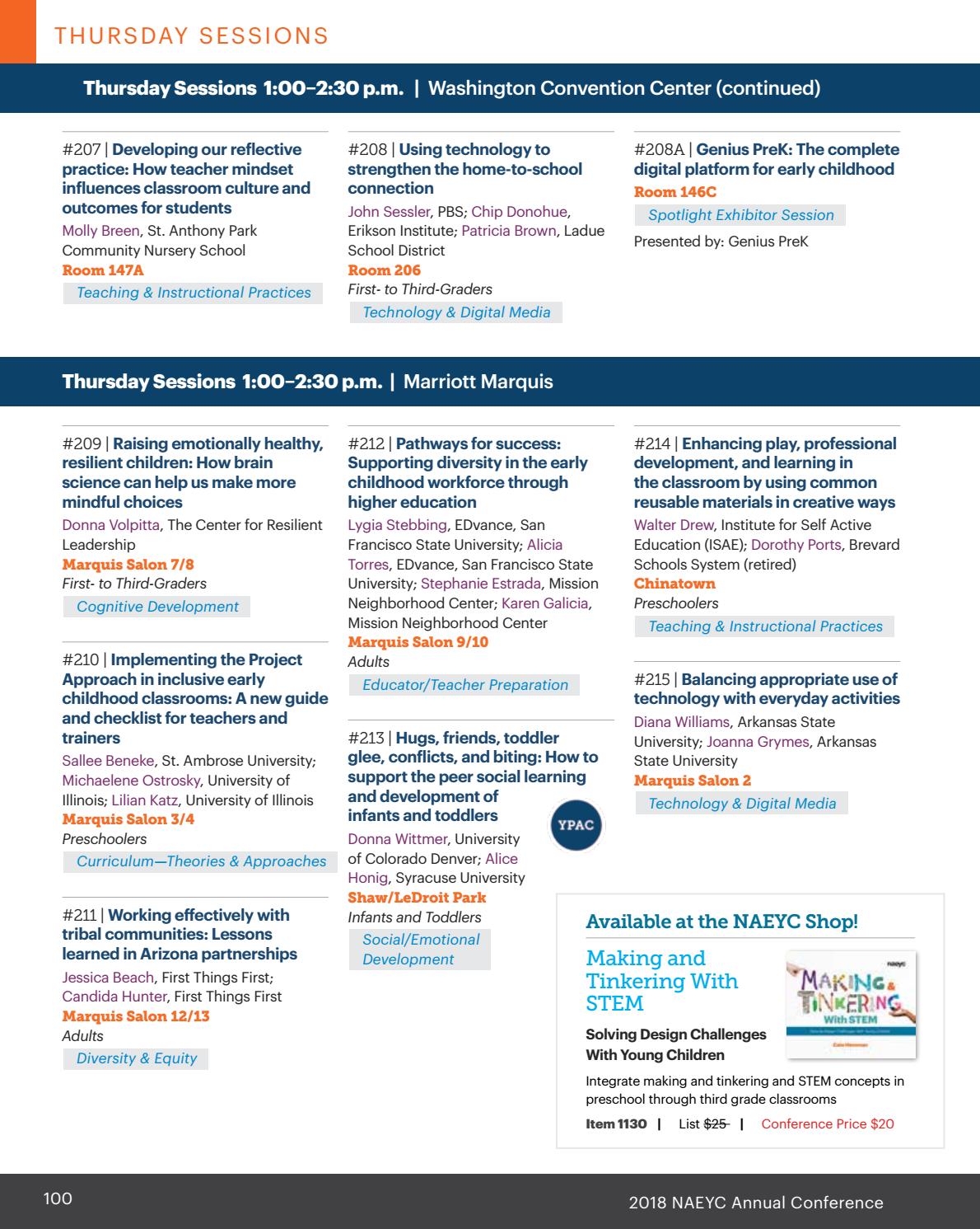 NAEYC 2018 Annual Conference Program by NAEYC Issuu