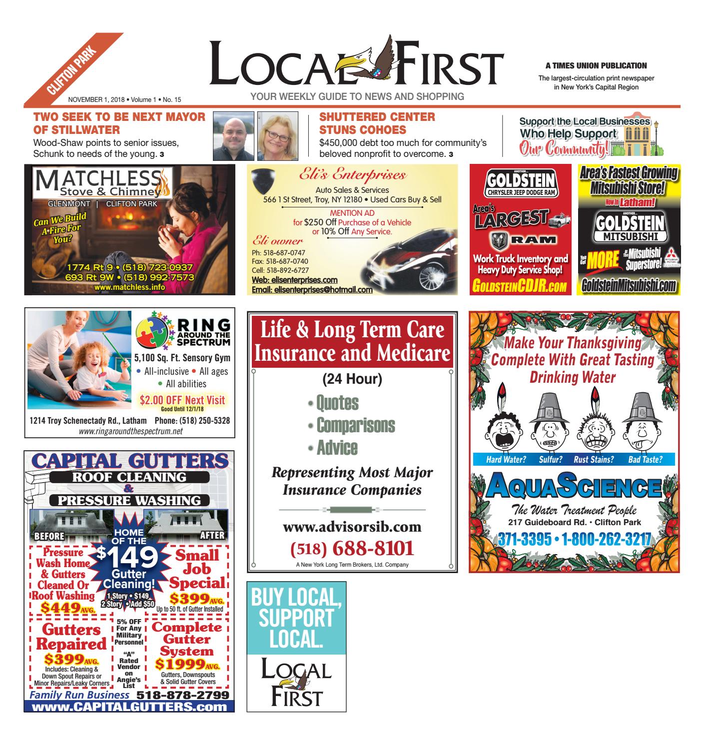 Local First Clifton Park 110118 by Capital Region Weekly Newspapers Issuu