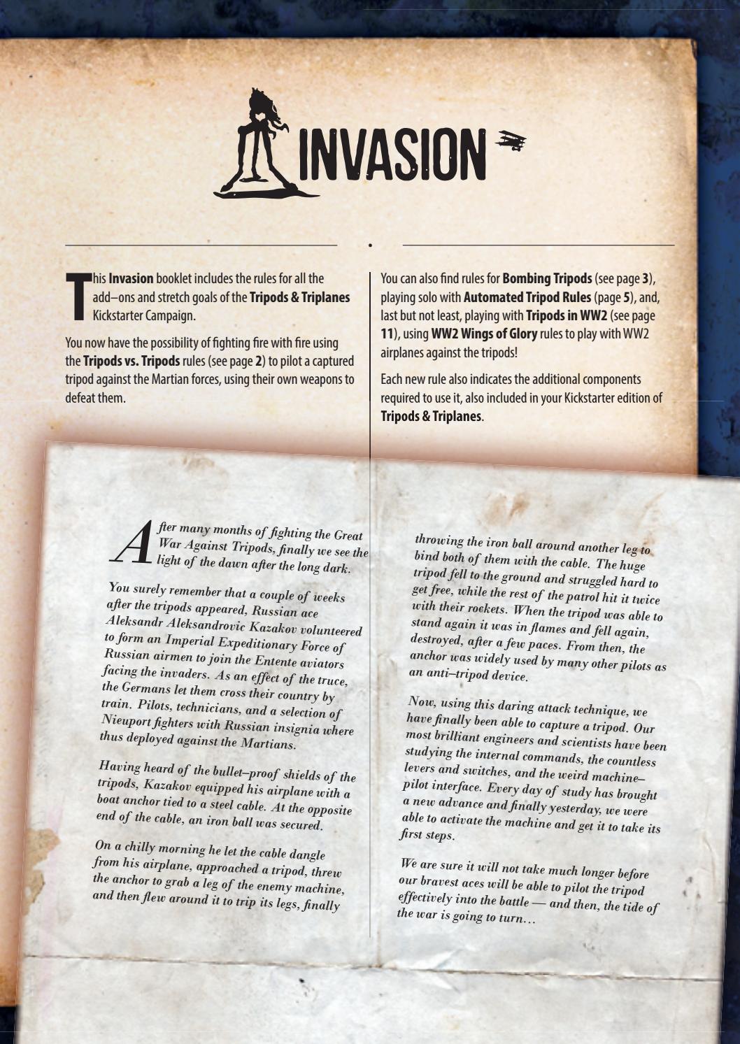 Tripods & Triplanes — Invasion (English Rulebook) by Ares Games Srl Issuu