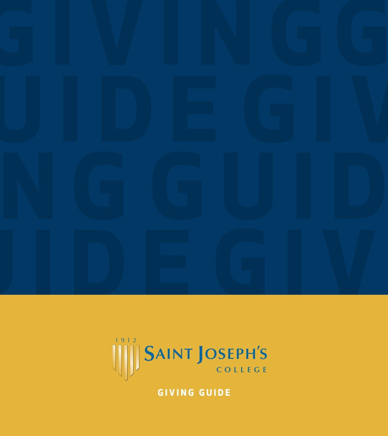 Saint Joseph's College of Maine Planned Giving Guide by Saint Joseph's