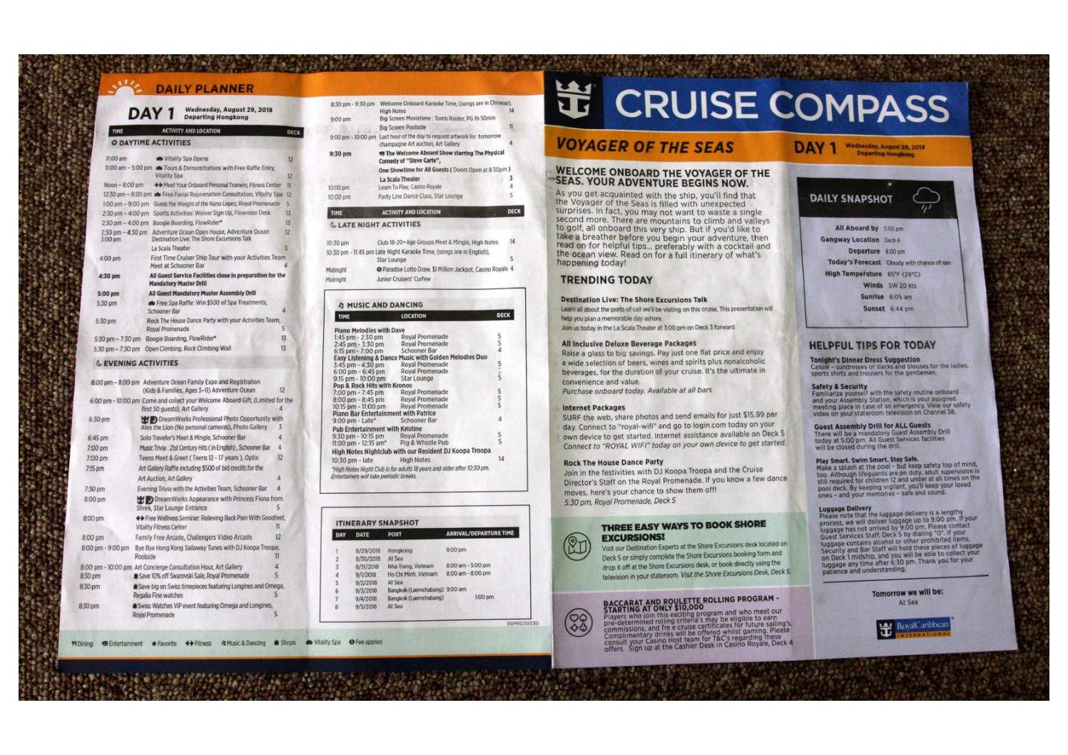 Voyager Of The Seas 8 Night Hong Kong To Singapore Cruise Compass August 29 2018 By Royal Caribbean Blog Issuu