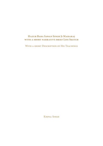 Baba Sawan Singh, His Life and Teachings 第 3 页