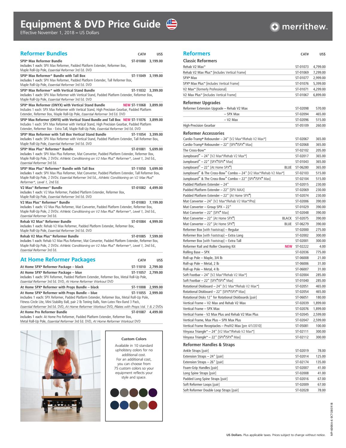 Equipment & DVD Price Guide USD by Merrithew™ Issuu