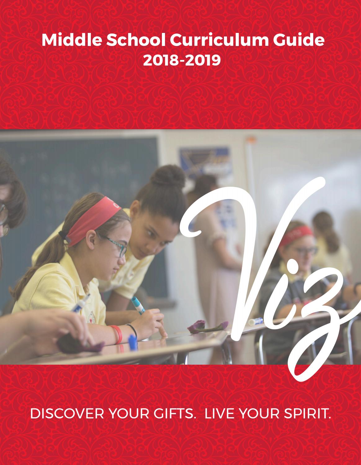 Middle School Curriculum Guide 20182019 by Visitation Academy Issuu