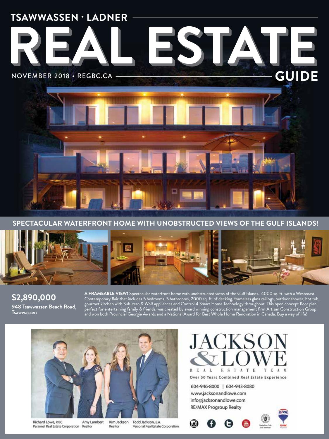 TsawwassenLadner Real Estate Guide November 2018 by British Columbia Real Estate Guides Issuu