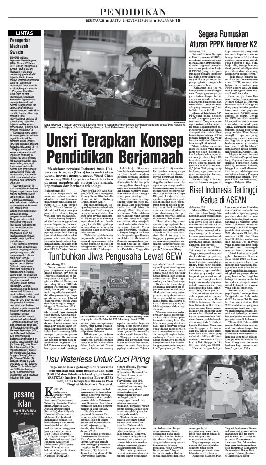 Beritapagi Sabtu 3 November 2018 By Beritapagi Issuu
