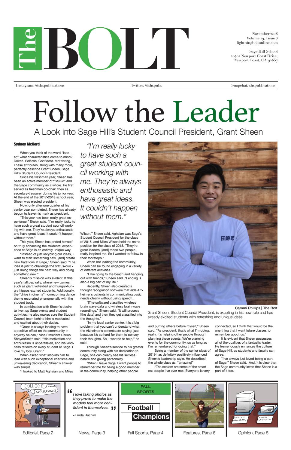 November 2018 by Sage Hill School - Issuu