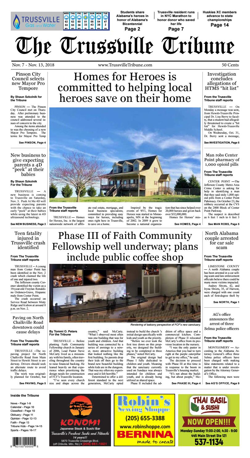 the trussville tribune nov 7 2018 by mike kurov issuu