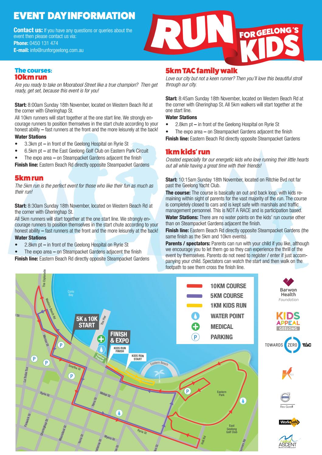 EVENT DAY INFO Run for Geelong's Kids by rapidascent Issuu
