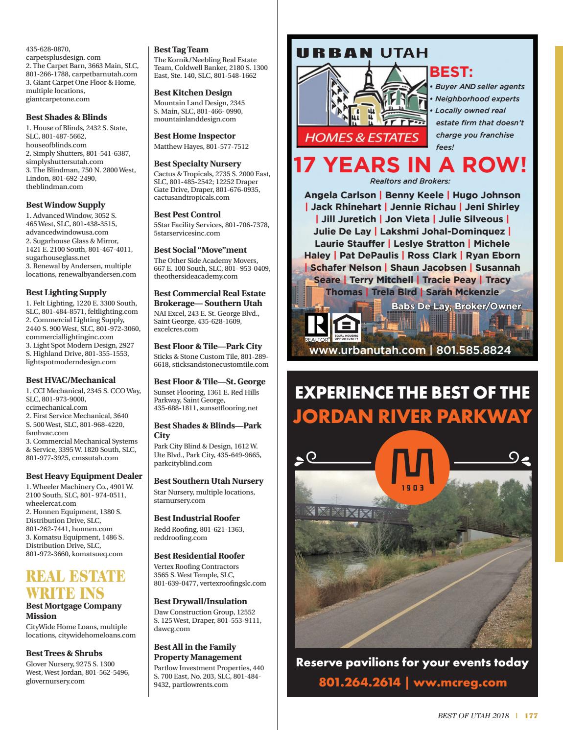 Best Of Utah 2018 By Copperfield Publishing Issuu
