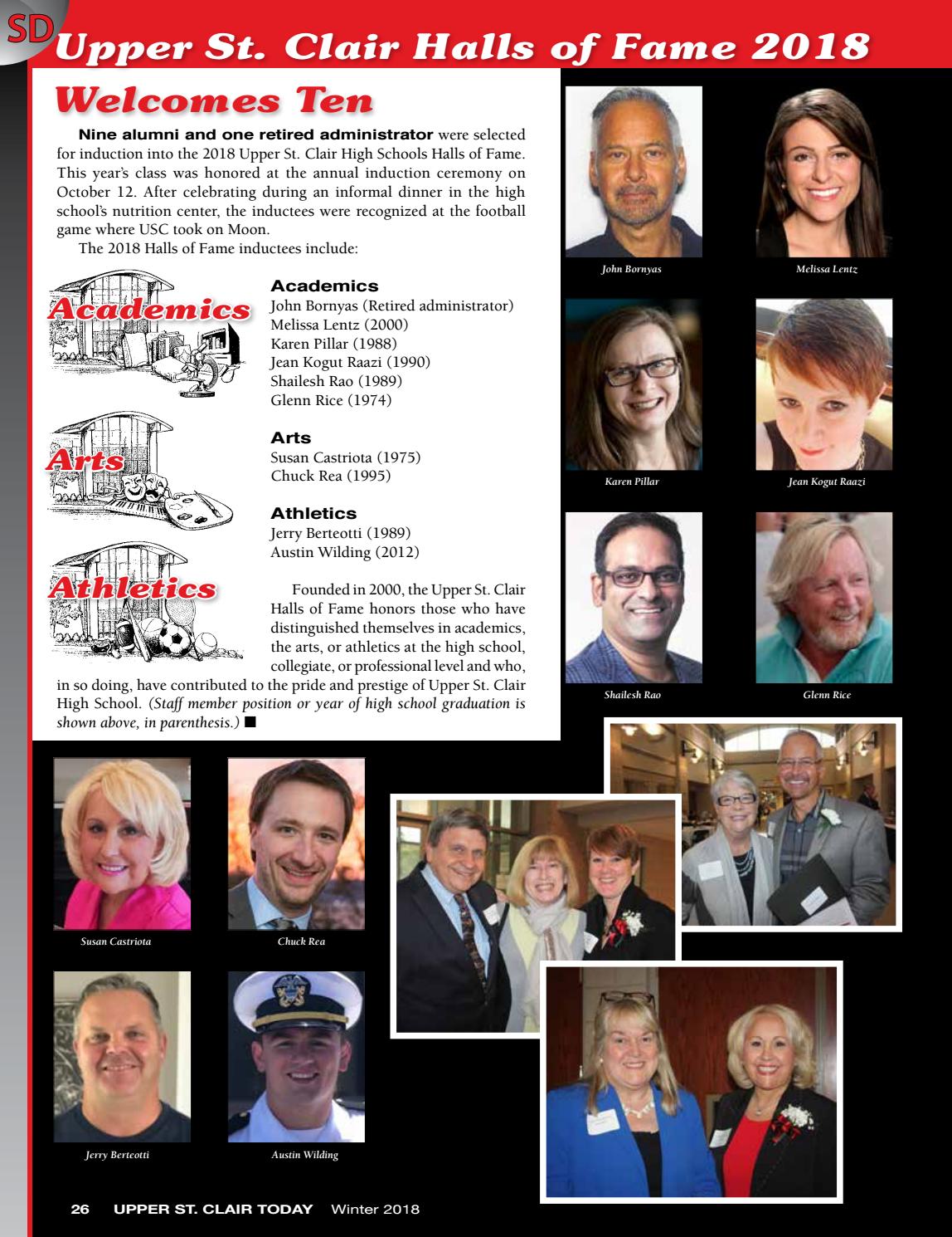 Winter 2018 UPPER ST CLAIR TODAY By UPPER ST CLAIR TODAY Magazine Issuu