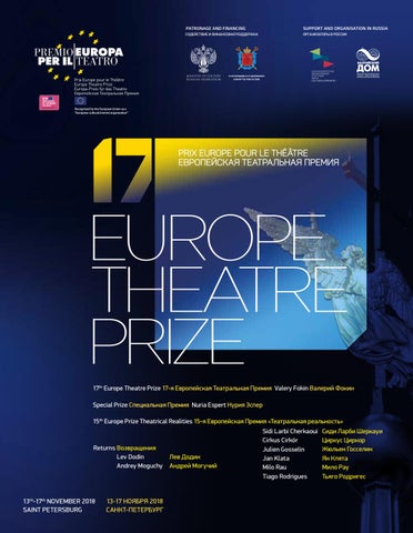 Europe Theatre Prize 2018 - Saint Petersburg 2018 By Francesco.