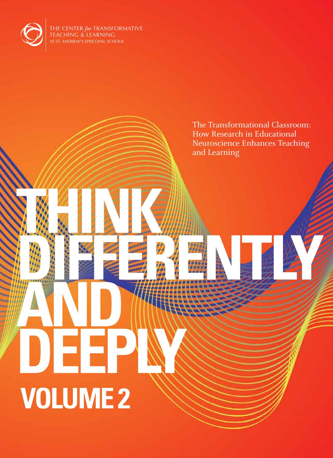Think Differently And Deeply Volume 2 By St Andrew s Episcopal School