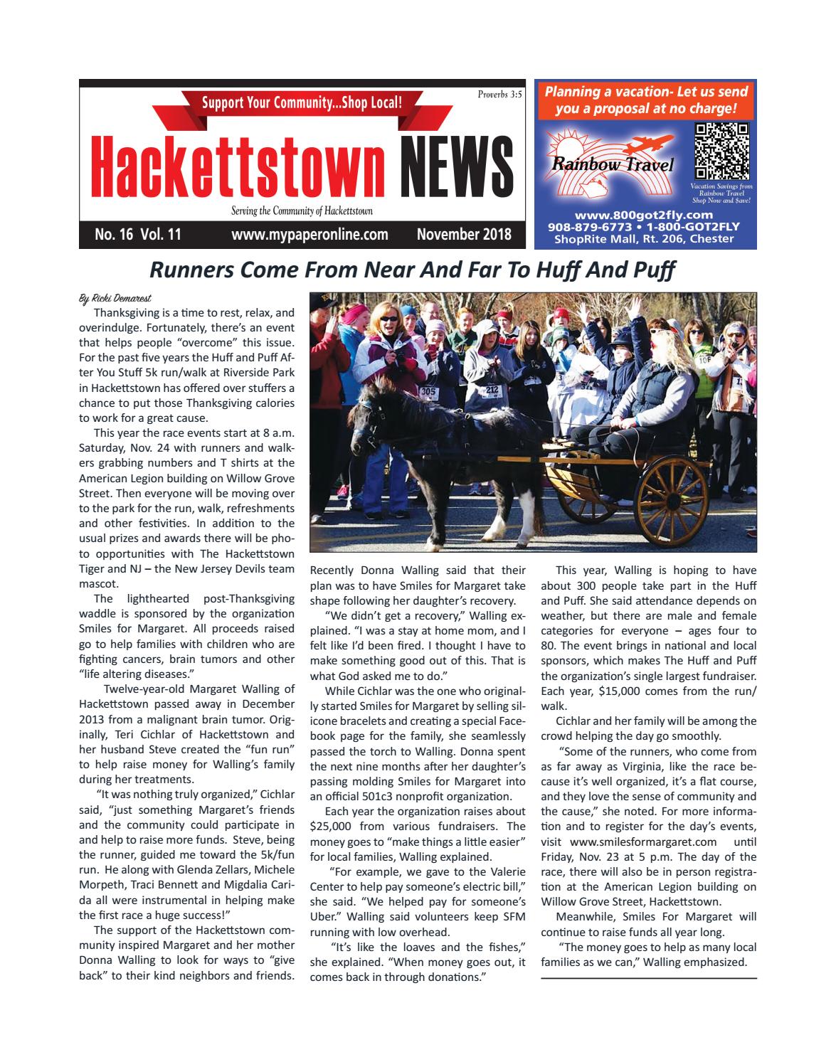 Hackettstown News Nov 2018 by My Life Publications..Maljon LLC Issuu
