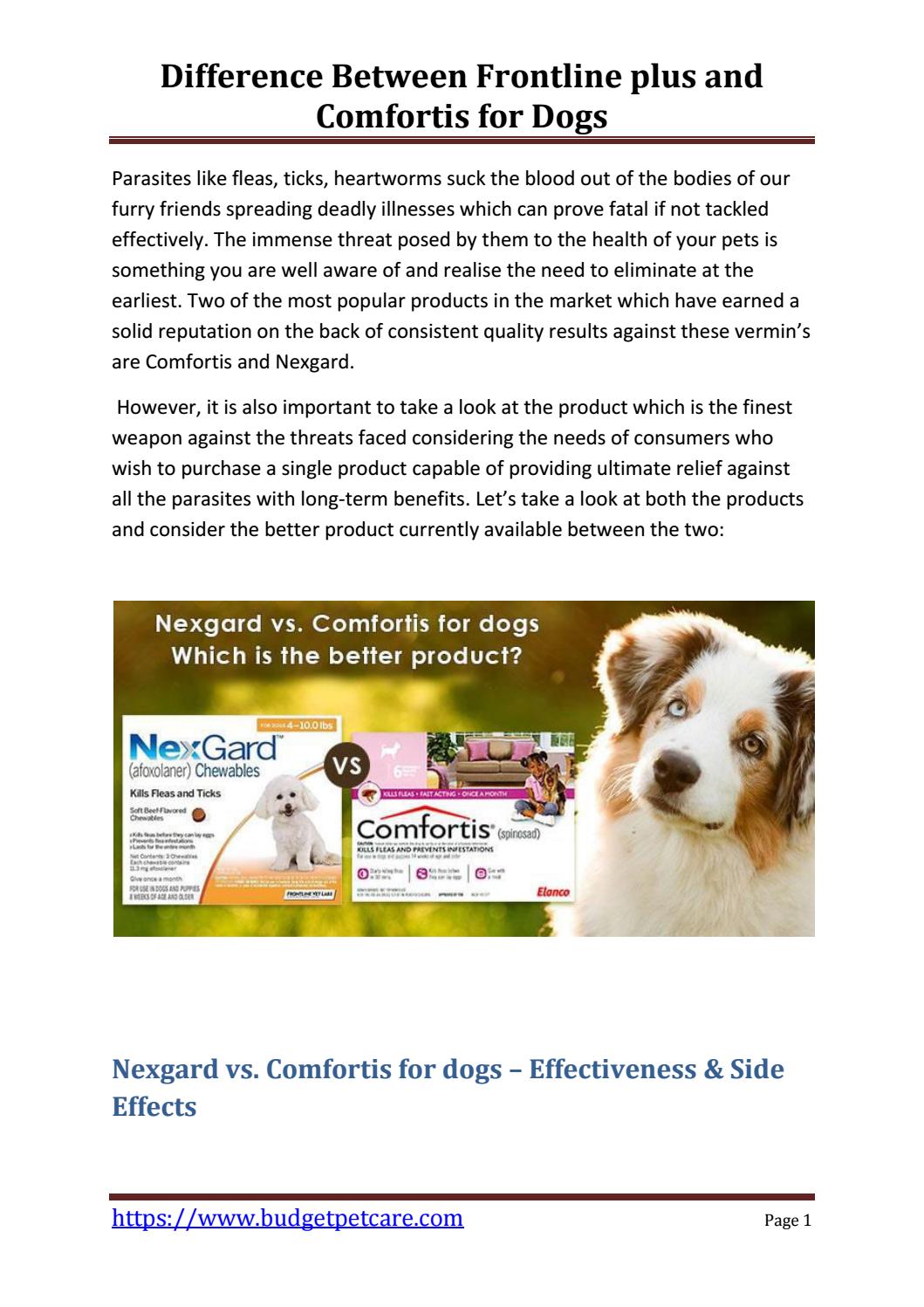 comfortis vs frontline