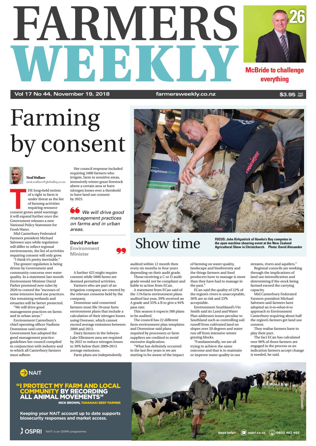 Farmers Weekly NZ November 2018 by AgriHQ Issuu