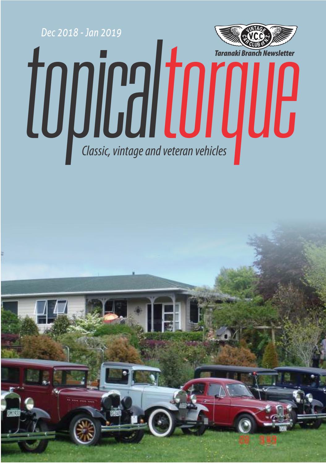 Taranaki VCC December 2018 by Vintage Car Club of New Zealand Issuu