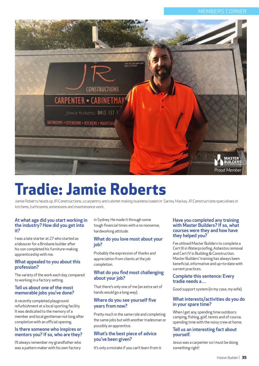 master builders magazine october december 2018 by master what do you see yourself doing five years from now