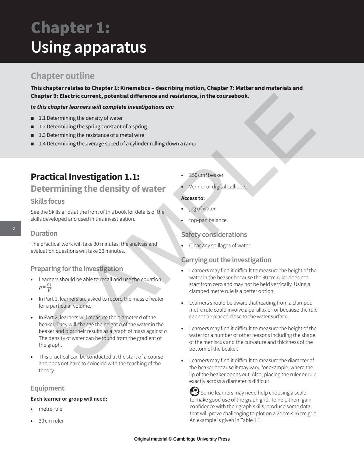 AS A Level Physics Practical Teacher's Guide by Cambridge International ...