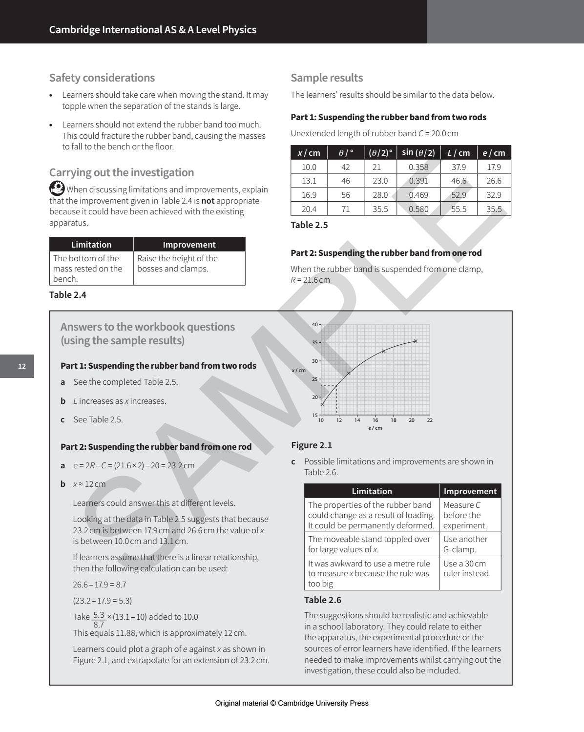 AS A Level Physics Practical Teacher's Guide by Cambridge International ...
