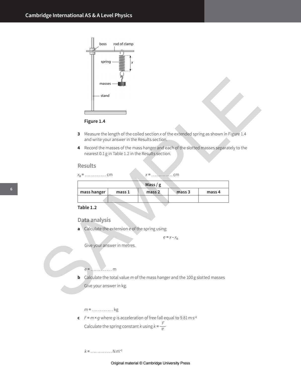 AS A Level Physics Practical Workbook by Cambridge International ...