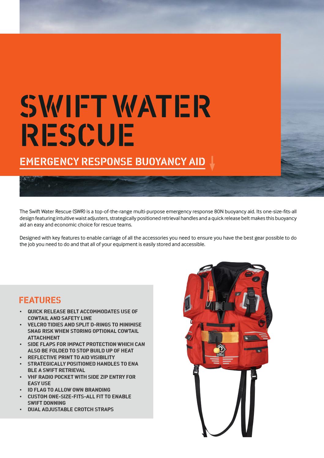 Crewsaver Swift Water Rescue Buoyancy Aid Data Sheet by Northern Diver